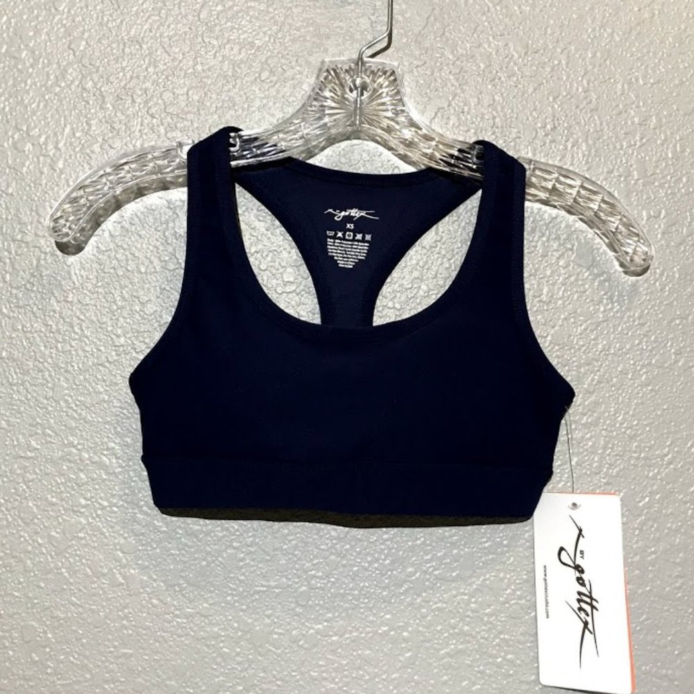 NWT X by Gottex Blue Racerback Sports Bra